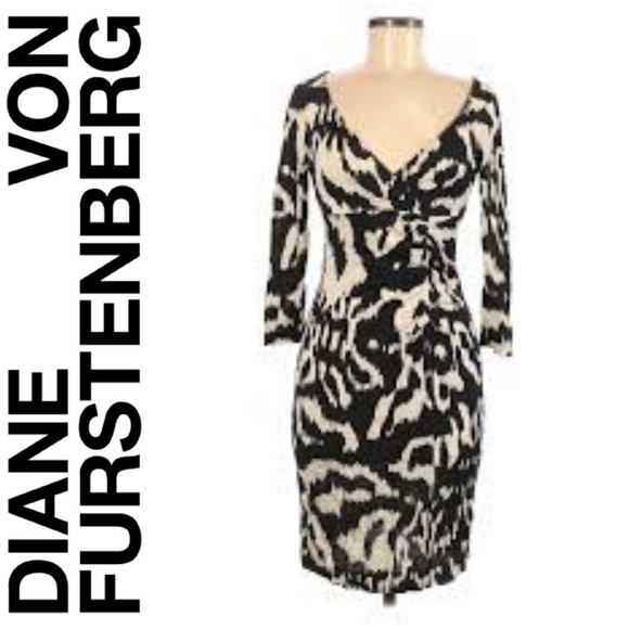 🚨NEW Diane Von Furstenberg Ikat Print Dress - Picture 1 of 7